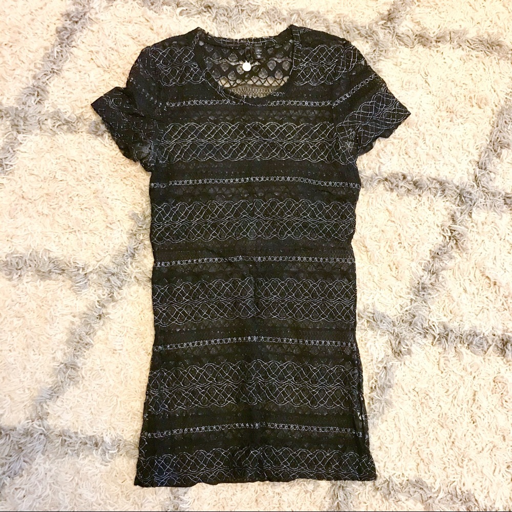 BKE Sexy Black Lace Top